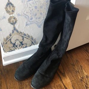 Black Cole Haan suede riding boots